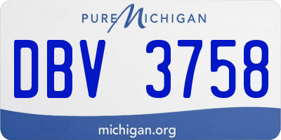 MI license plate DBV3758