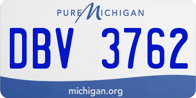 MI license plate DBV3762