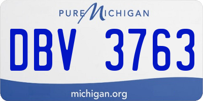 MI license plate DBV3763