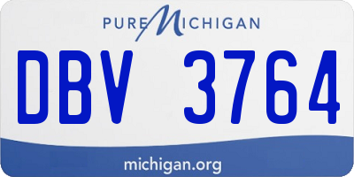 MI license plate DBV3764
