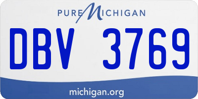 MI license plate DBV3769