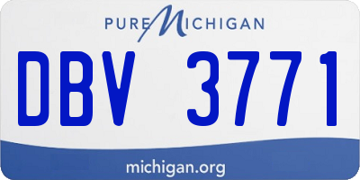 MI license plate DBV3771