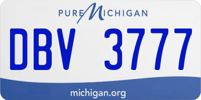 MI license plate DBV3777