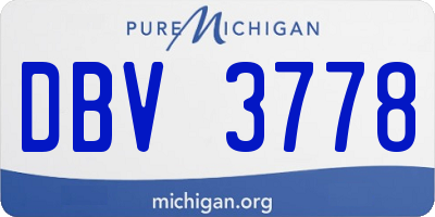 MI license plate DBV3778
