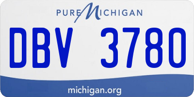 MI license plate DBV3780