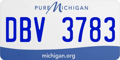 MI license plate DBV3783