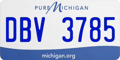 MI license plate DBV3785