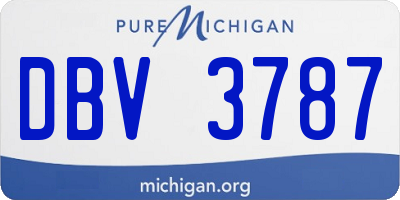 MI license plate DBV3787