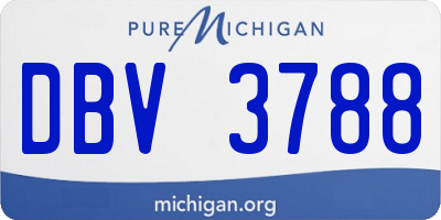 MI license plate DBV3788