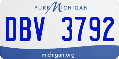 MI license plate DBV3792