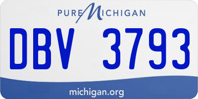 MI license plate DBV3793