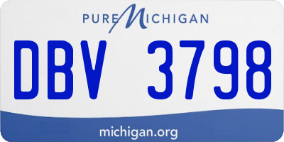 MI license plate DBV3798