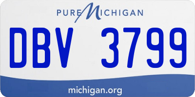 MI license plate DBV3799