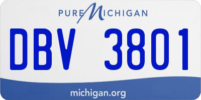 MI license plate DBV3801