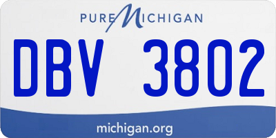 MI license plate DBV3802
