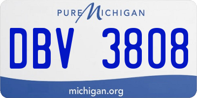 MI license plate DBV3808