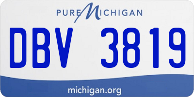 MI license plate DBV3819