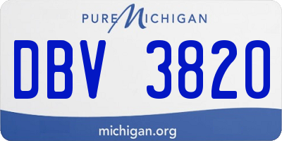 MI license plate DBV3820