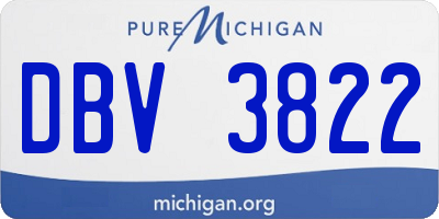 MI license plate DBV3822