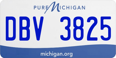 MI license plate DBV3825
