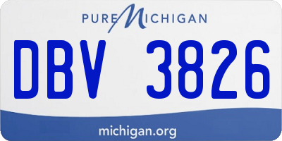 MI license plate DBV3826