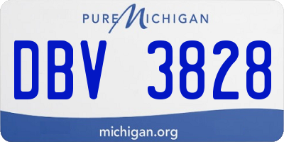 MI license plate DBV3828