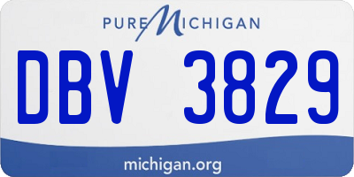 MI license plate DBV3829