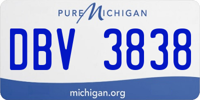 MI license plate DBV3838