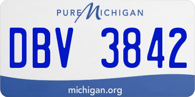MI license plate DBV3842