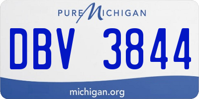 MI license plate DBV3844