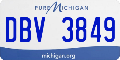 MI license plate DBV3849