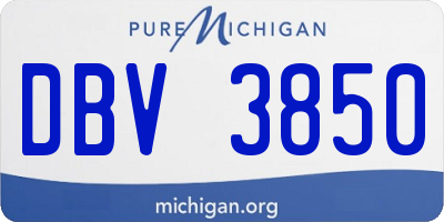 MI license plate DBV3850