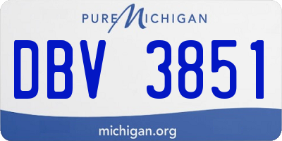 MI license plate DBV3851
