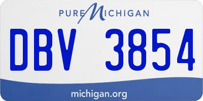 MI license plate DBV3854