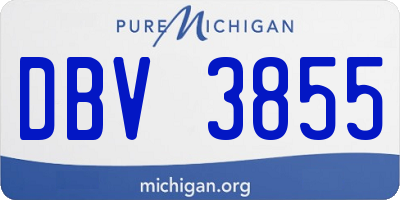 MI license plate DBV3855