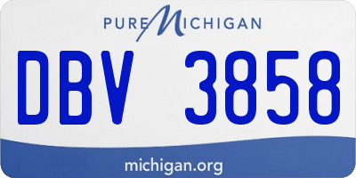MI license plate DBV3858