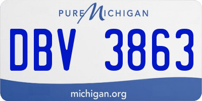 MI license plate DBV3863