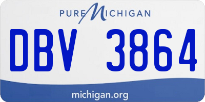 MI license plate DBV3864
