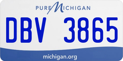 MI license plate DBV3865