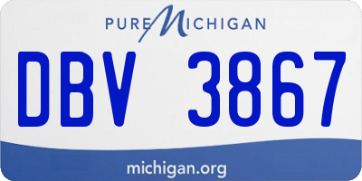 MI license plate DBV3867