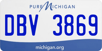 MI license plate DBV3869