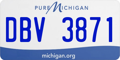 MI license plate DBV3871