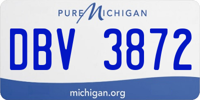 MI license plate DBV3872