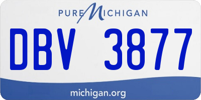MI license plate DBV3877