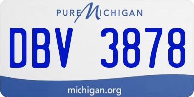 MI license plate DBV3878
