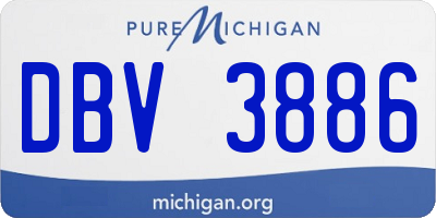 MI license plate DBV3886