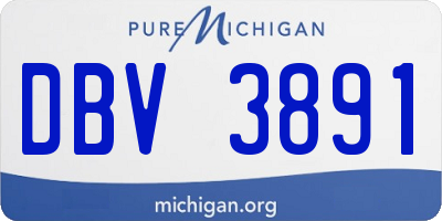 MI license plate DBV3891