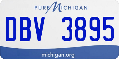 MI license plate DBV3895