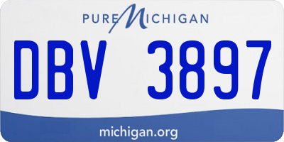 MI license plate DBV3897
