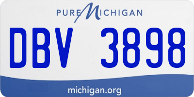 MI license plate DBV3898